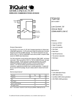 TQ3132 Datasheet PDF TriQuint Semiconductor