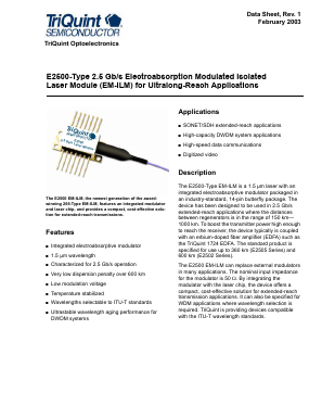 E2505H50 Datasheet PDF TriQuint Semiconductor