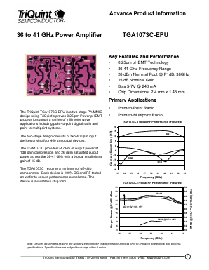 TGA1073C-EPU Datasheet PDF TriQuint Semiconductor