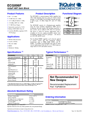 ECG006F-G Datasheet PDF TriQuint Semiconductor