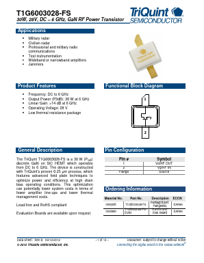 T1G6003028-FSEVB1 Datasheet PDF TriQuint Semiconductor