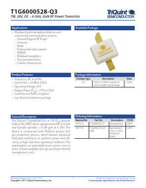 T1G6000528-Q3 Datasheet PDF TriQuint Semiconductor