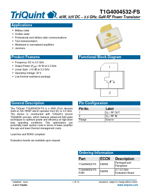T1G4004532-FS Datasheet PDF TriQuint Semiconductor