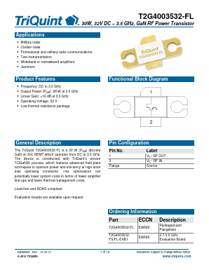 T2G4003532-FL-EVB1 Datasheet PDF TriQuint Semiconductor
