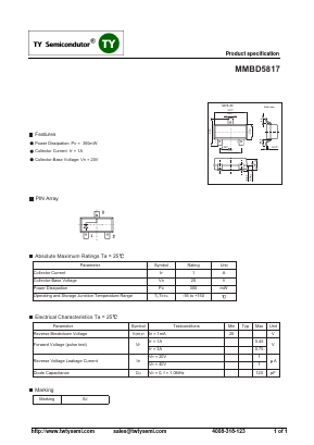MMBD5817 Datasheet PDF TY Semiconductor