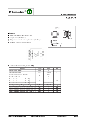 KDS4470 Datasheet PDF TY Semiconductor