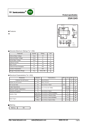 A1245 Datasheet PDF TY Semiconductor