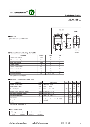 A1385-Z Datasheet PDF TY Semiconductor