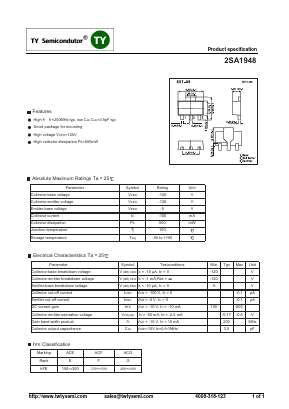 A1948 Datasheet PDF TY Semiconductor