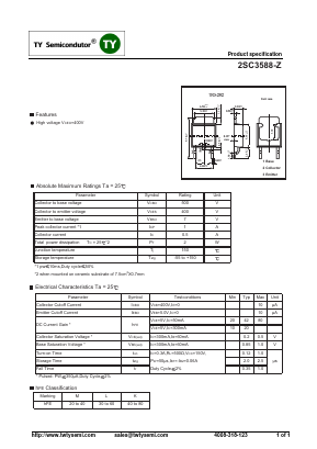 C3588-Z Datasheet PDF TY Semiconductor