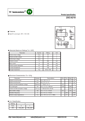 C4210 Datasheet PDF TY Semiconductor
