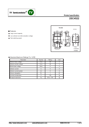C4522 Datasheet PDF TY Semiconductor