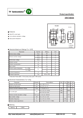 C4684 Datasheet PDF TY Semiconductor