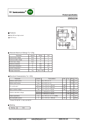 D2230 Datasheet PDF TY Semiconductor