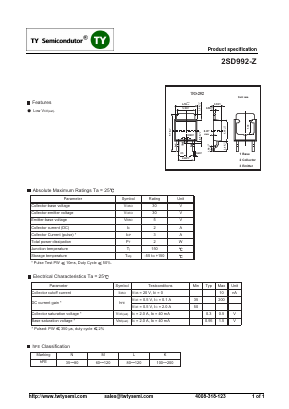 D992-Z Datasheet PDF TY Semiconductor
