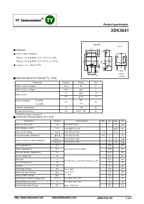 2SK3641 Datasheet PDF TY Semiconductor