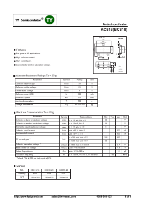 KC818-16 Datasheet PDF TY Semiconductor