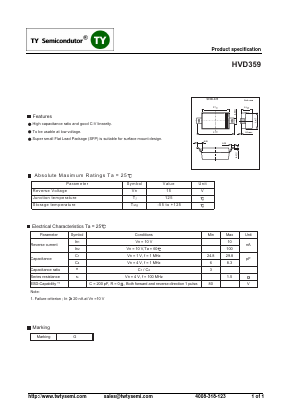 HVD359 Datasheet PDF TY Semiconductor