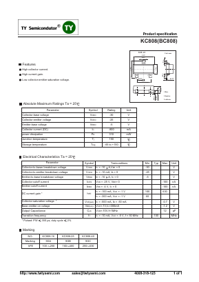 KC808 Datasheet PDF TY Semiconductor