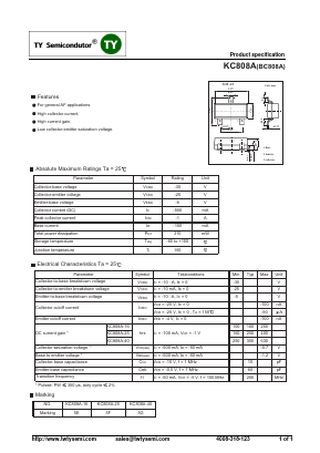 KC808A-25 Datasheet PDF TY Semiconductor