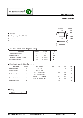 BAR65-02W Datasheet PDF TY Semiconductor