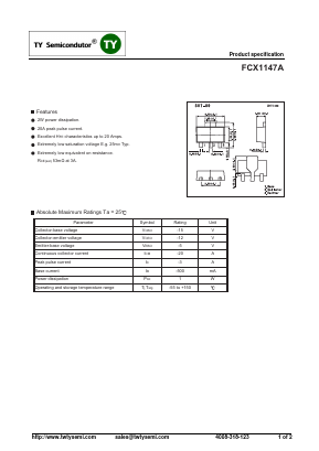 FCX1147A Datasheet PDF TY Semiconductor