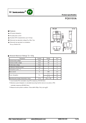 FCX1151A Datasheet PDF TY Semiconductor