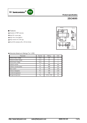 2SC4695 Datasheet PDF TY Semiconductor