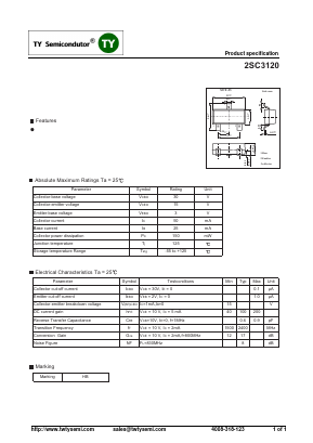 C3120 Datasheet PDF TY Semiconductor