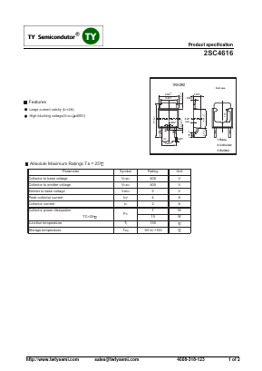 C4616 Datasheet PDF TY Semiconductor
