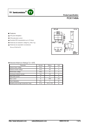 FCX1149A Datasheet PDF TY Semiconductor
