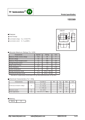1SS369 Datasheet PDF TY Semiconductor
