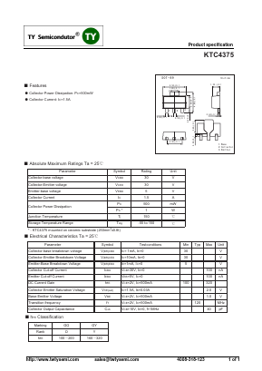 KTC4375 Datasheet PDF TY Semiconductor