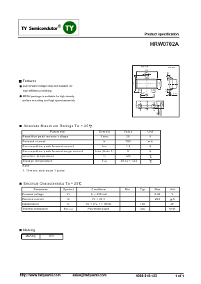 HRW0702A Datasheet PDF TY Semiconductor