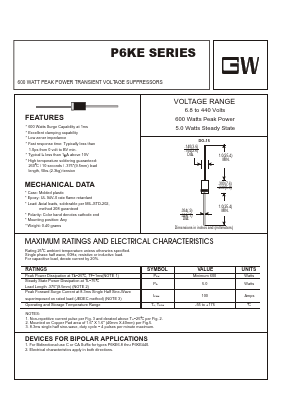 P6KE16 Datasheet PDF UNIOHM CORPORATION