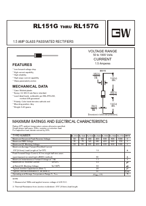 RL152G Datasheet PDF UNIOHM CORPORATION