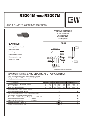 RS202M Datasheet PDF UNIOHM CORPORATION