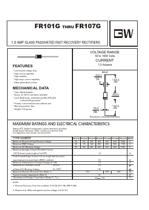 FR104G Datasheet PDF UNIOHM CORPORATION