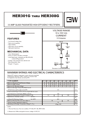 HER303G Datasheet PDF UNIOHM CORPORATION