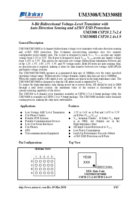 UM3308H Datasheet PDF Union Semiconductor, Inc.