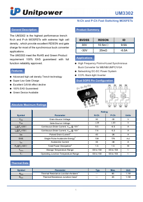 UM3302 Datasheet PDF Unitpower Technology Limited