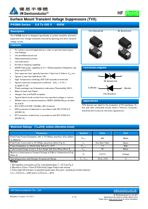P4SMA16C Datasheet PDF UN Semiconducctor INC