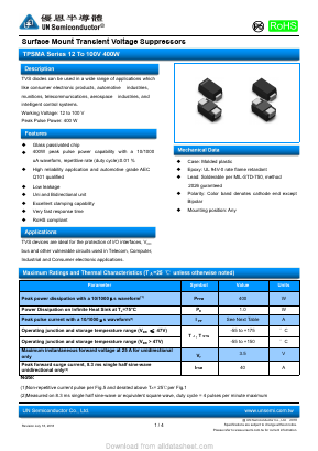 TPSMA18A Datasheet PDF UN Semiconducctor INC