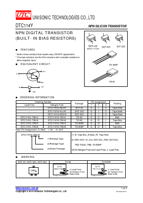 DTC114Y Datasheet PDF Unisonic Technologies