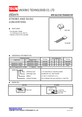 2SD2470G-X-T9S-K Datasheet PDF Unisonic Technologies