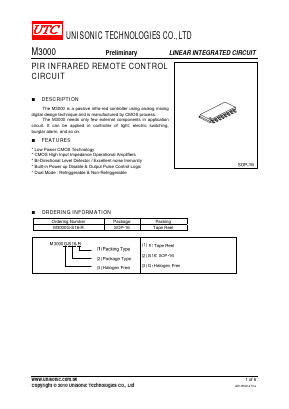 M3000 Datasheet PDF Unisonic Technologies