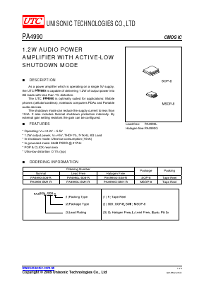 PA4990-S08-R Datasheet PDF Unisonic Technologies