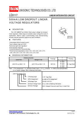 LD3117 Datasheet PDF Unisonic Technologies