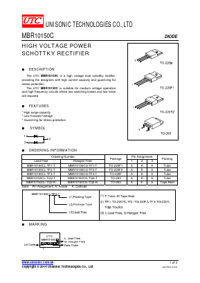 MBR10150CL-TF1-T Datasheet PDF Unisonic Technologies