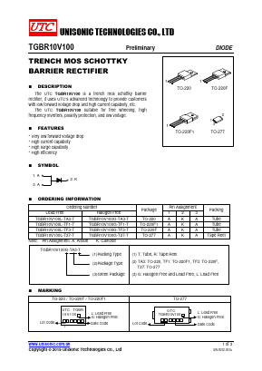 TGBR10V100L-TA3-T Datasheet PDF Unisonic Technologies